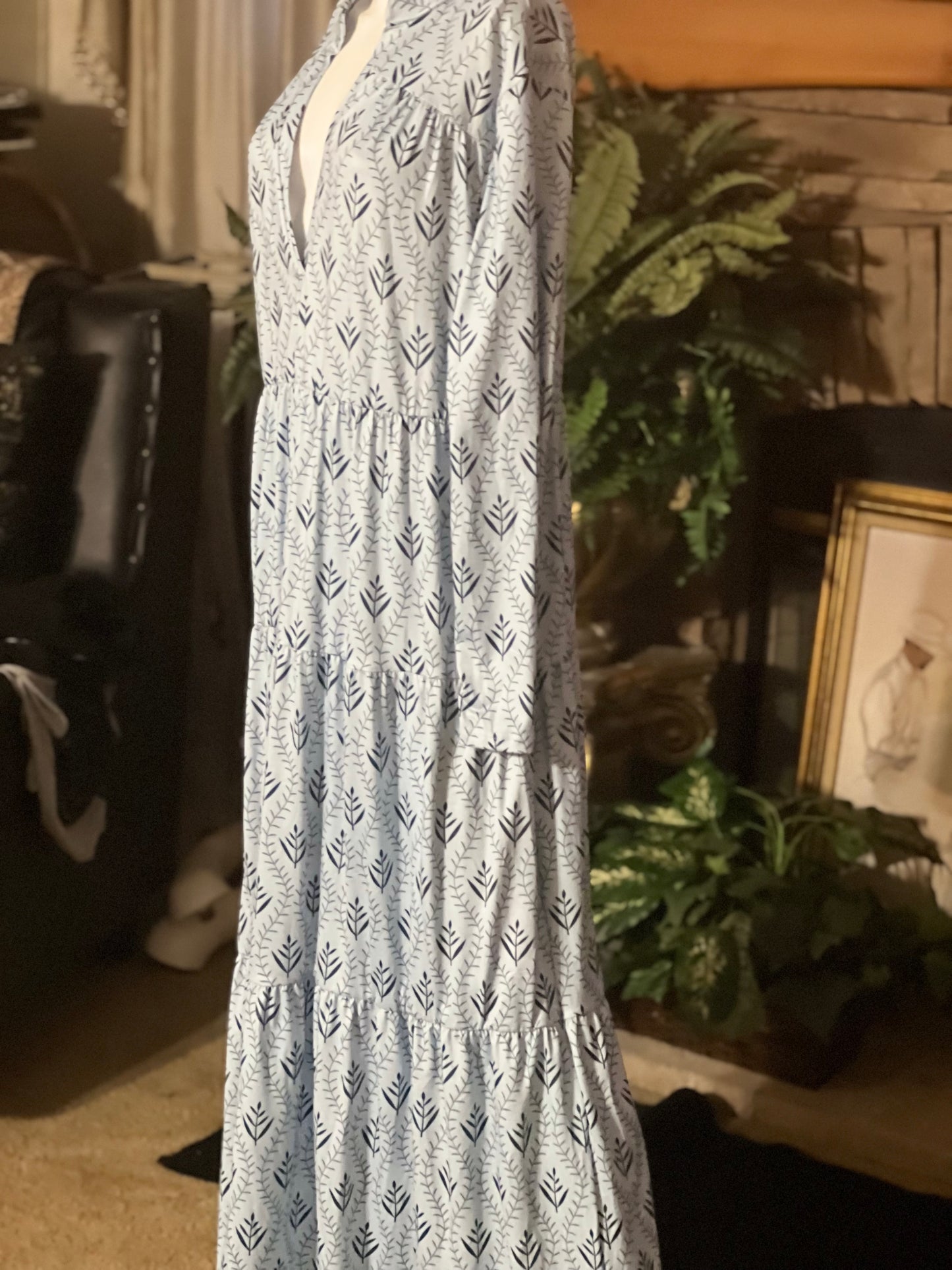 Blue Maxi Dress Fits 2x