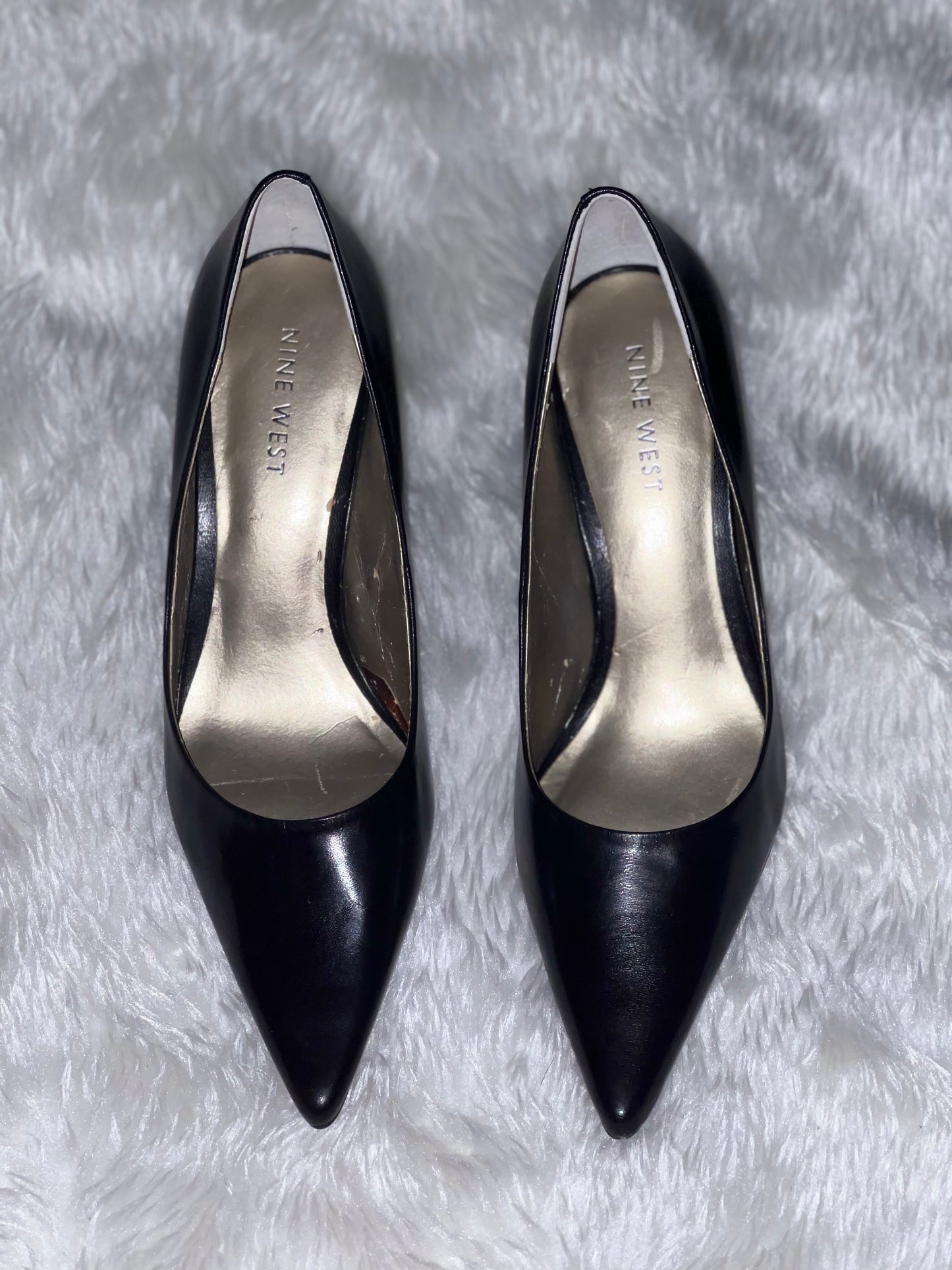 Nine West Black Leather Heel Size 8M