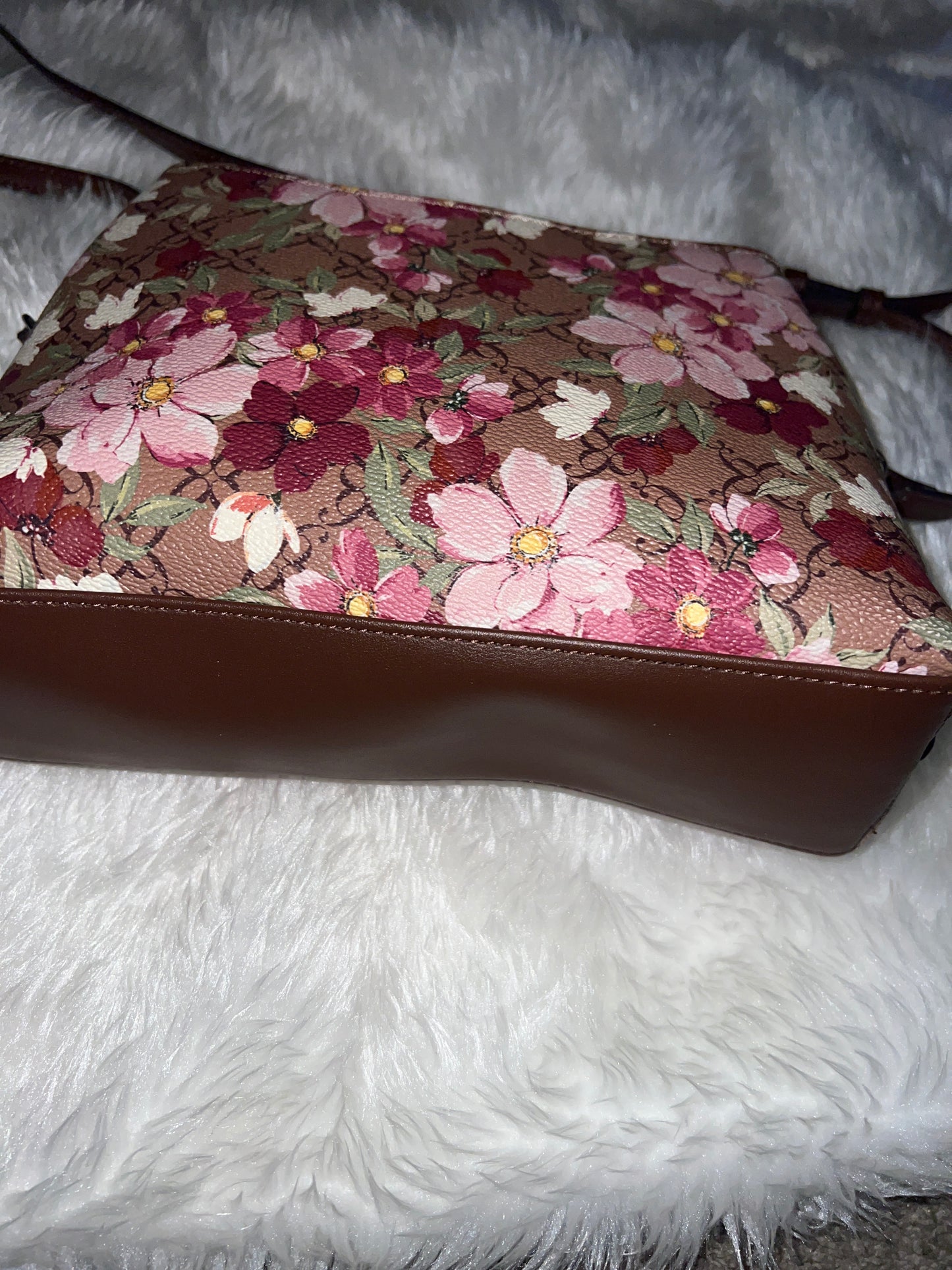 Nine West Brown Floral Crossbody