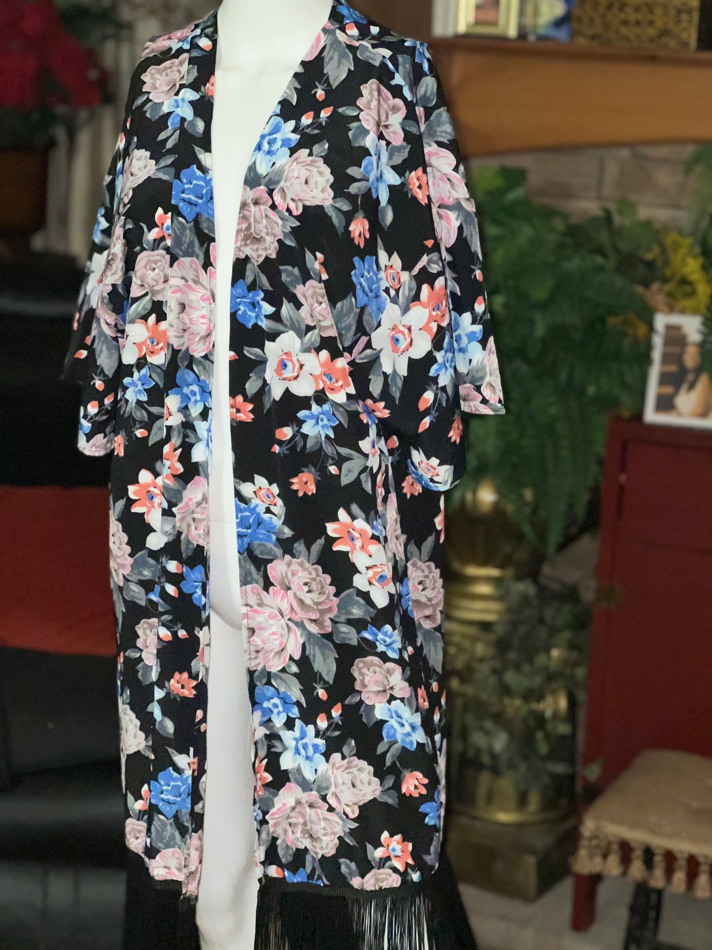 Carmen Floral Tassel Duster Size Xsmall/Small
