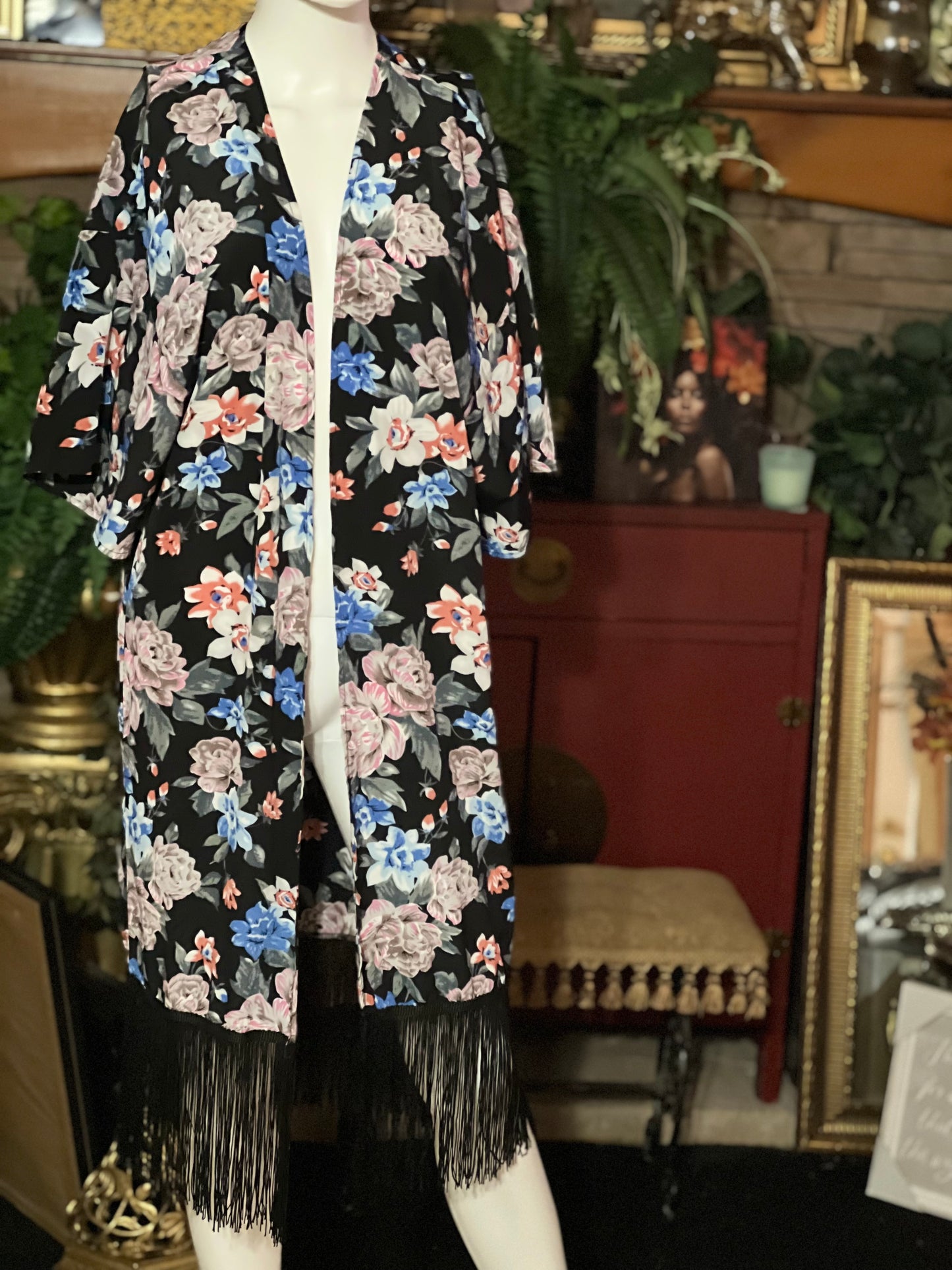 Carmen Floral Tassel Duster Size Xsmall/Small