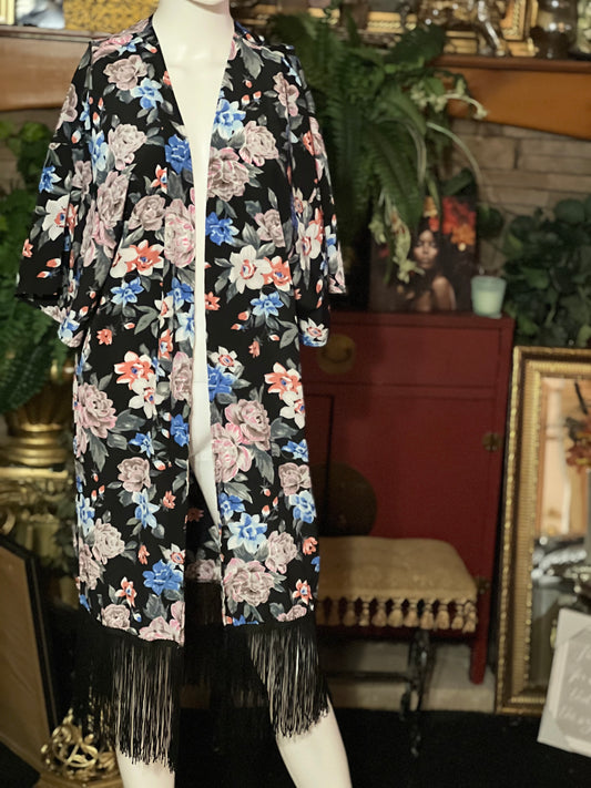 Carmen Floral Tassel Duster Size Xsmall/Small