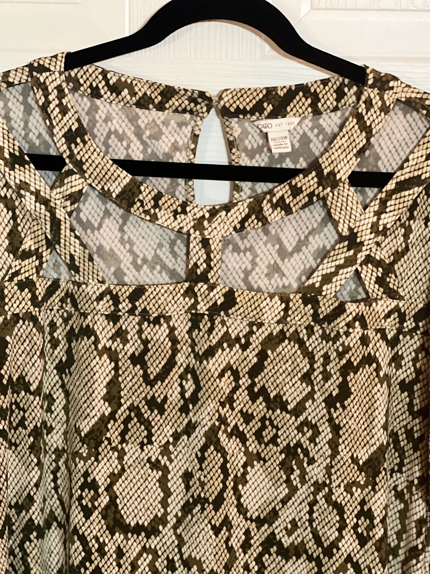 Cato Green & Tan Top Size18/20