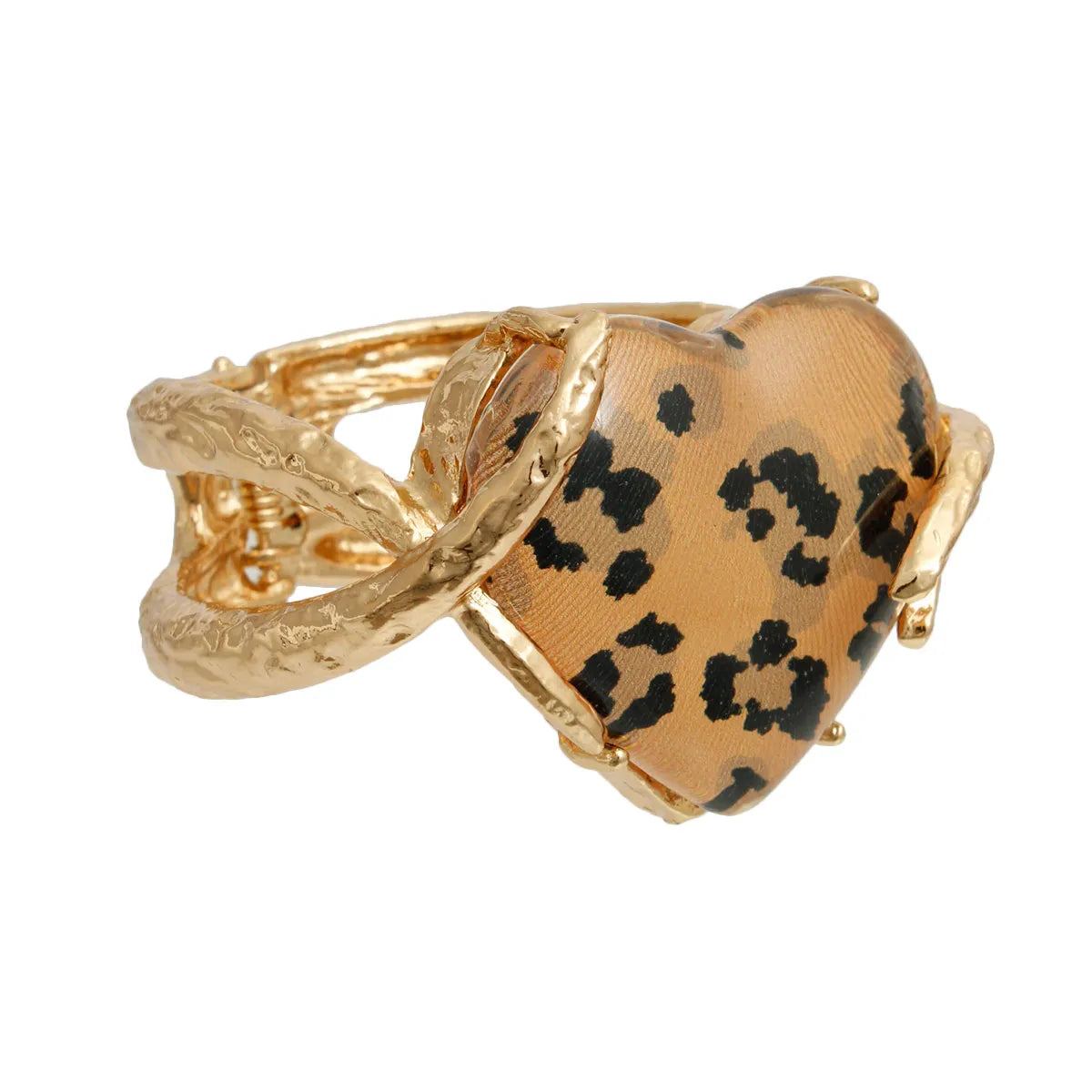 Animal Print Chunky Open Cuff Bangle