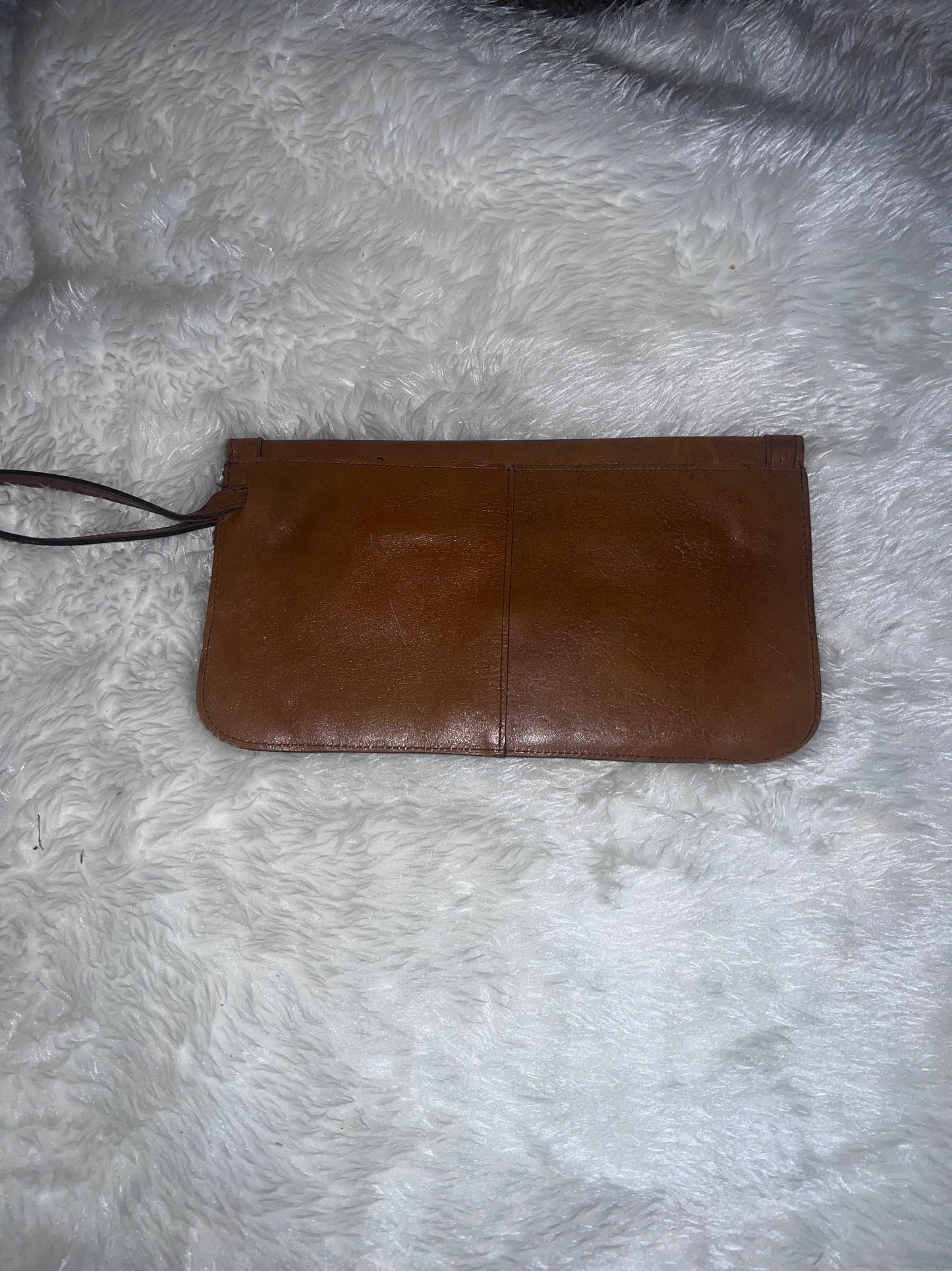 Brown Leather Clutch