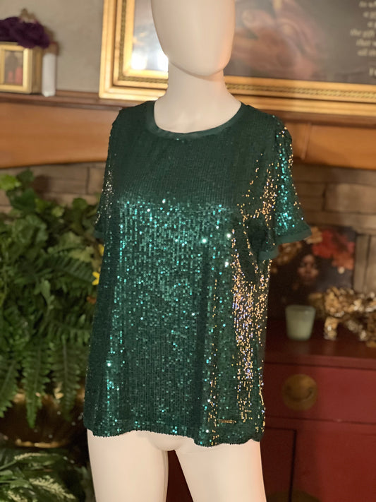 Anne Klein Sequin Top Size Medium