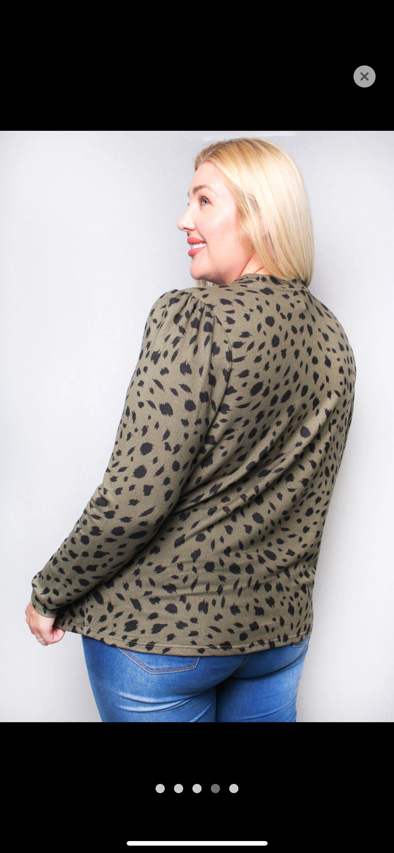 Como Blu Green & Black Top Size 2x