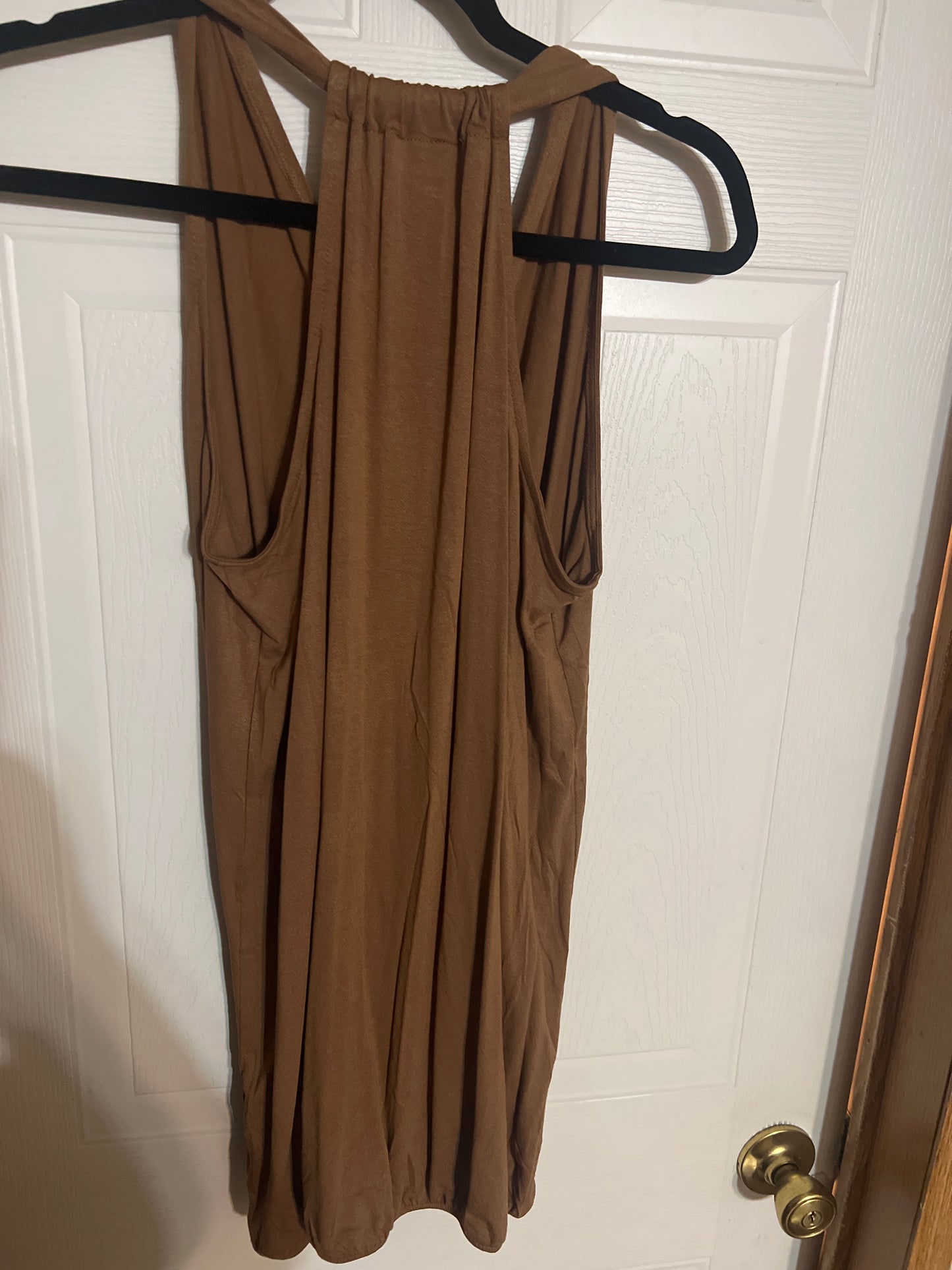 Zenana Brown Sleeveless Top Small