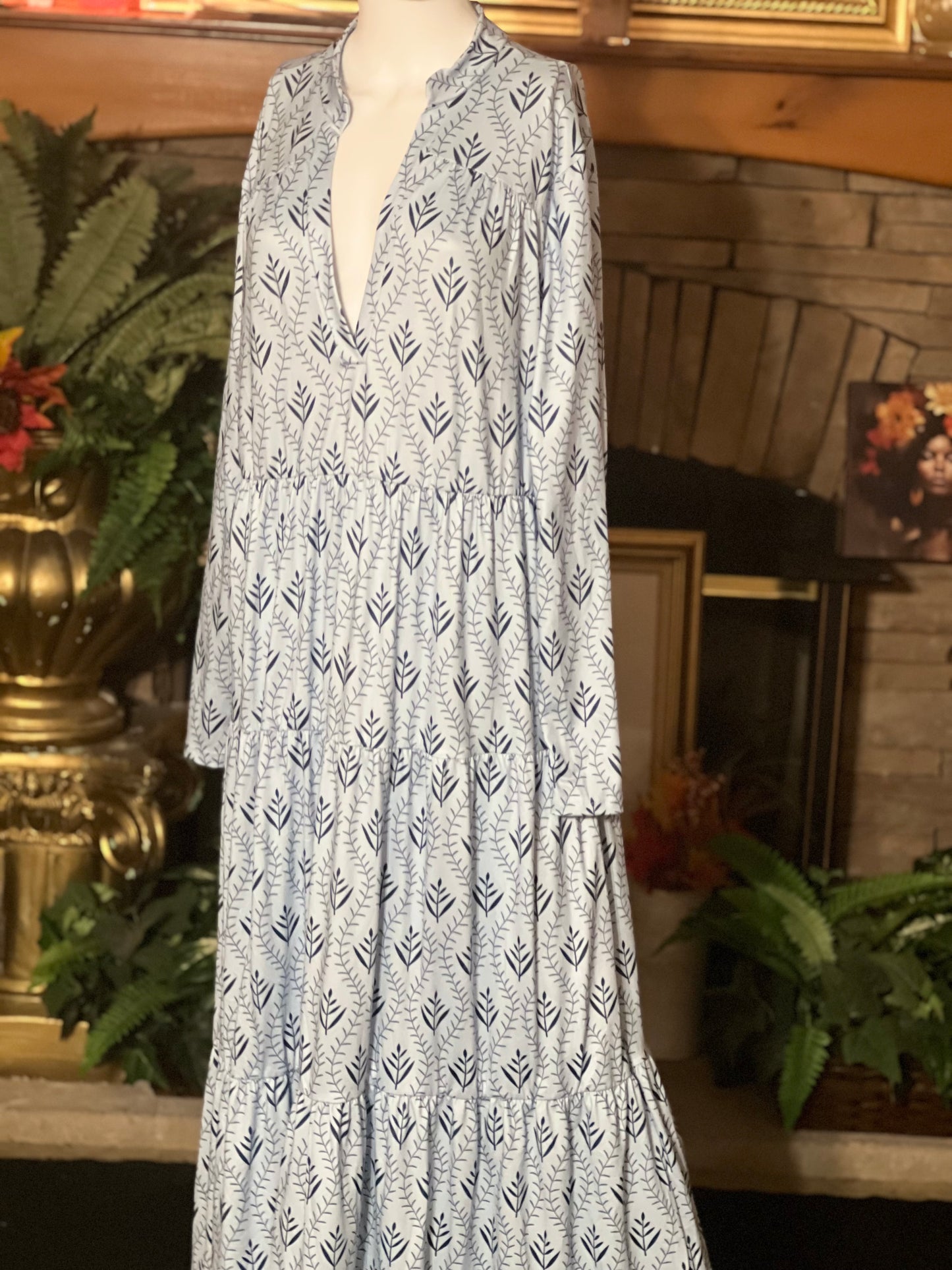 Blue Maxi Dress Fits 2x