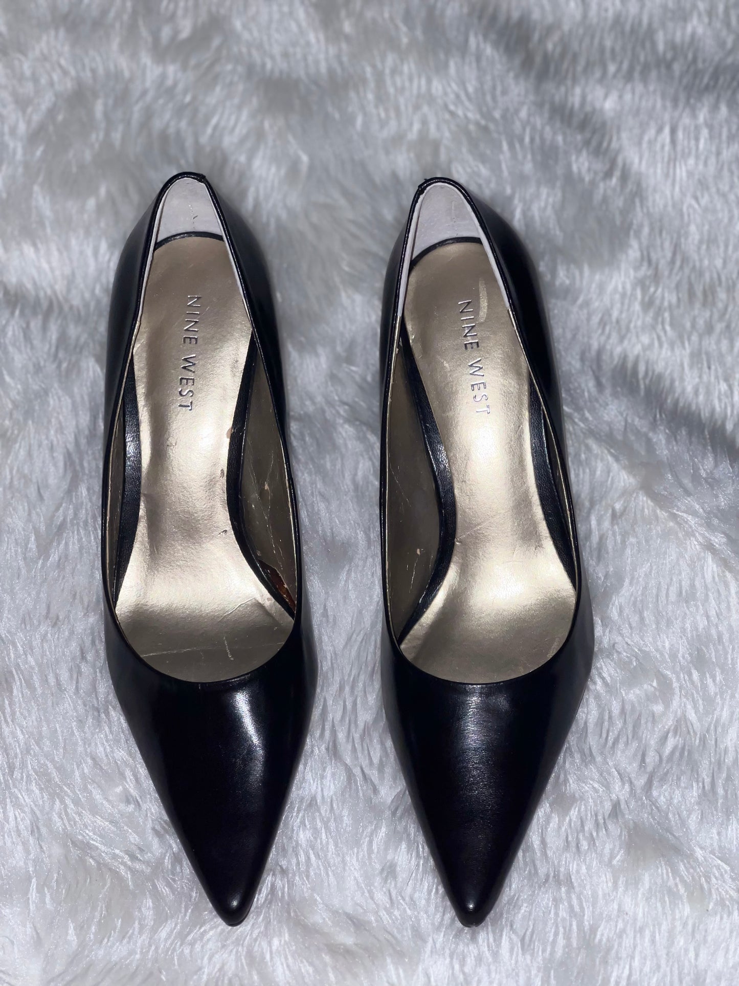 Nine West Black Leather Heel Size 8M