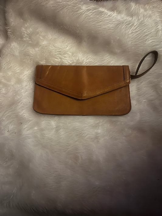 Brown Leather Clutch