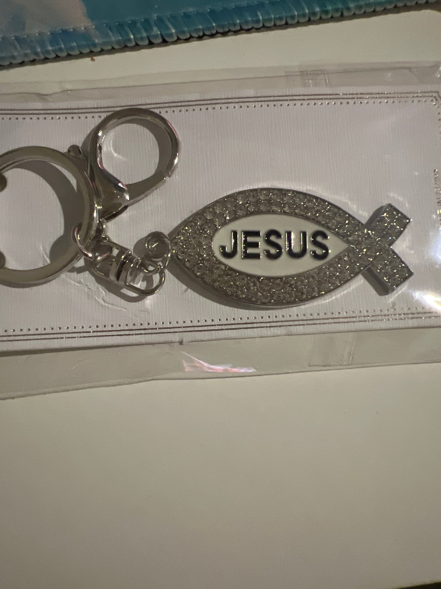 Jesus Silver Keychain/Pursecharm