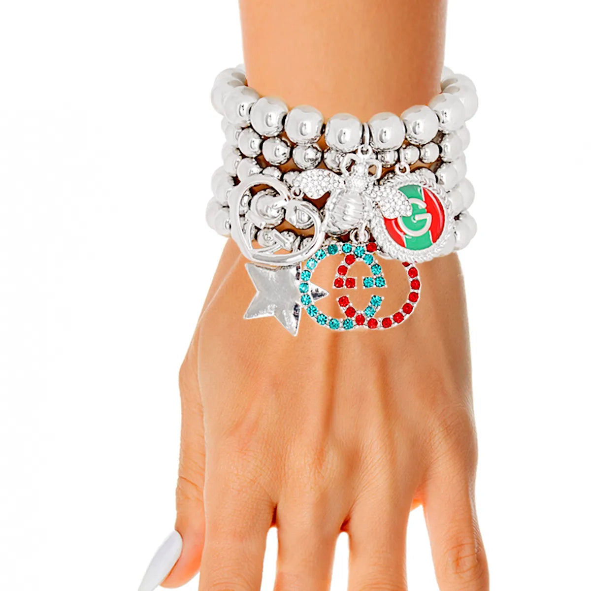 5 Stretch Charm Bracelet Set