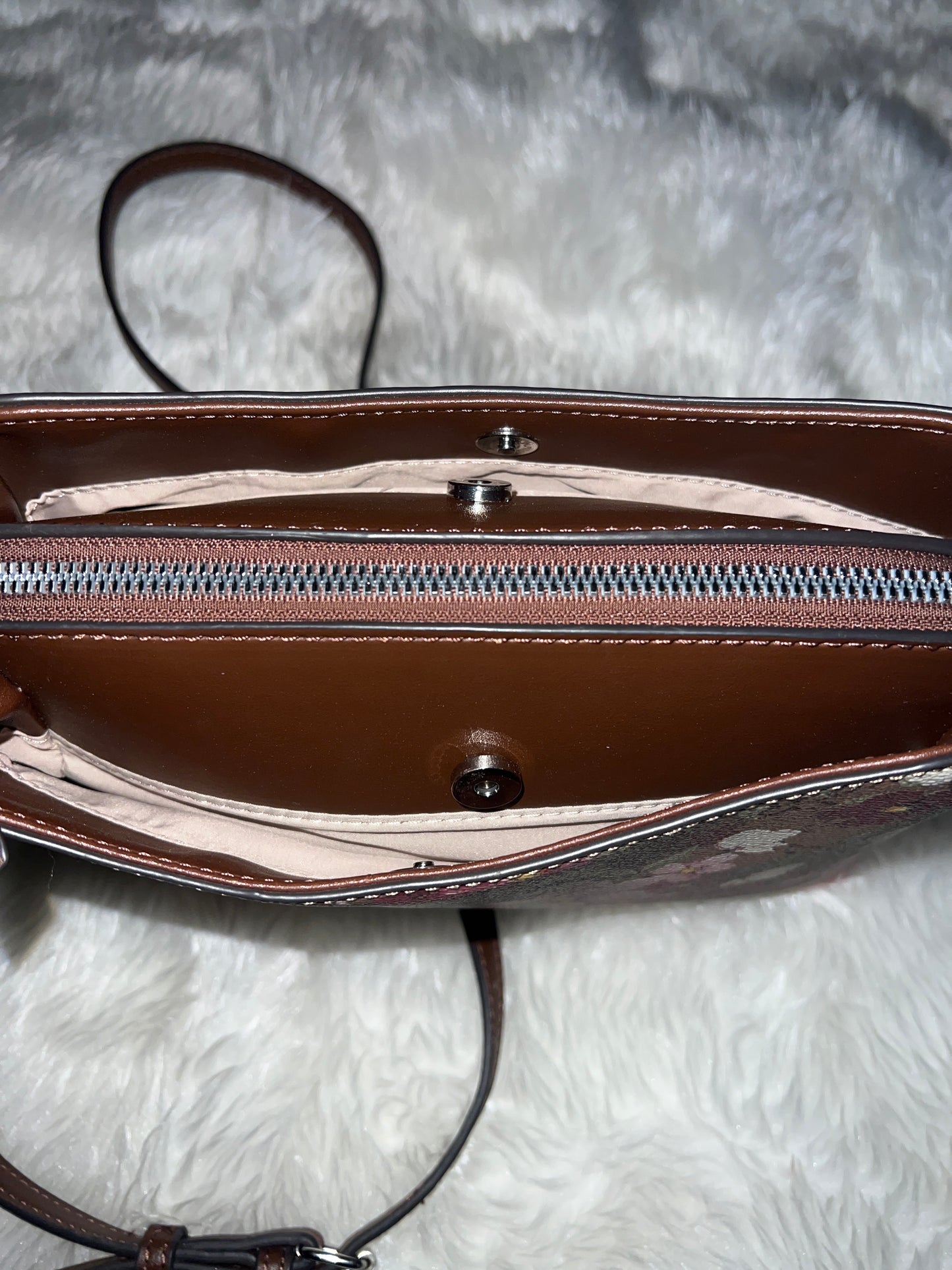Nine West Brown Floral Crossbody