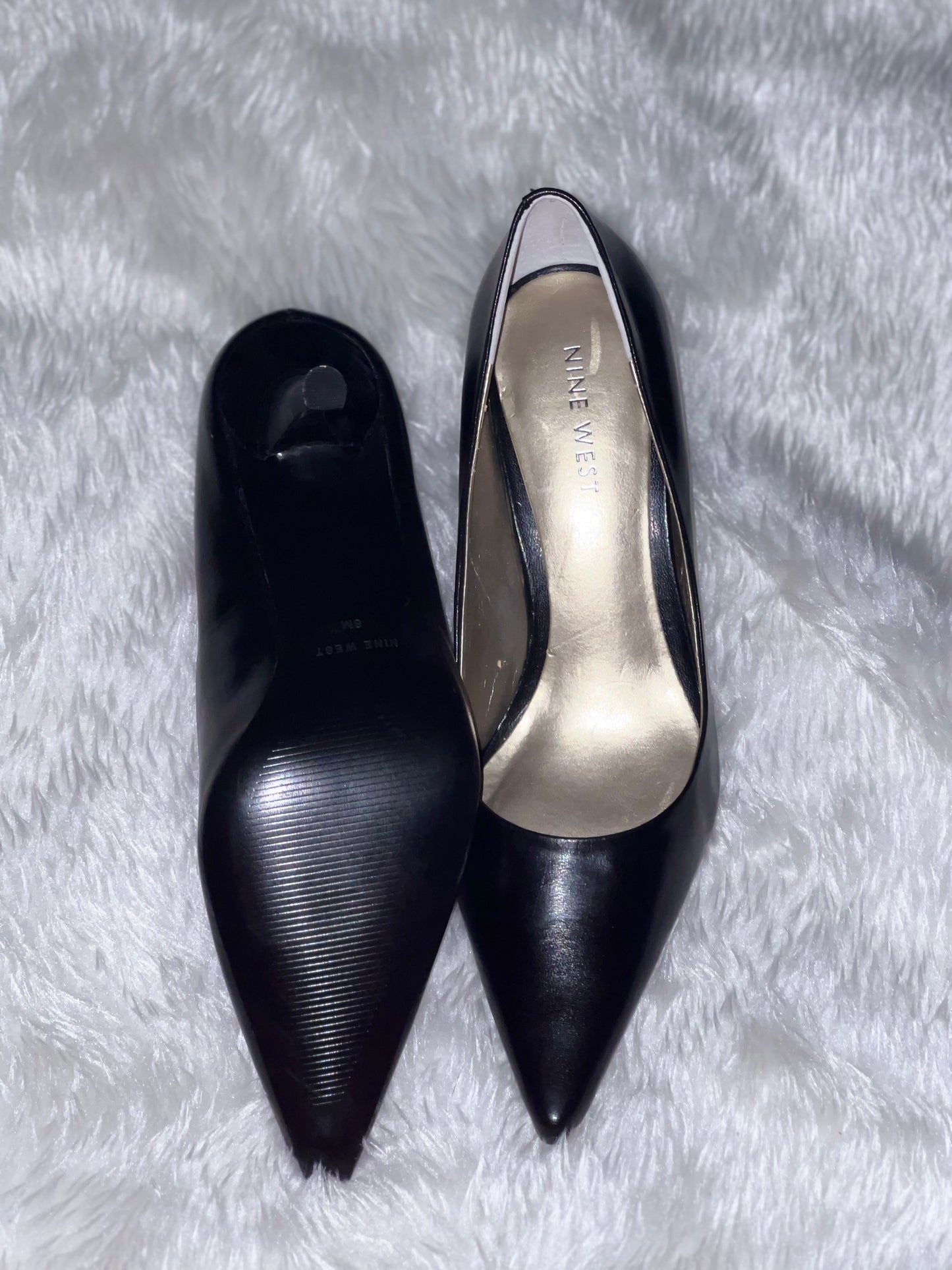 Nine West Black Leather Heel Size 8M