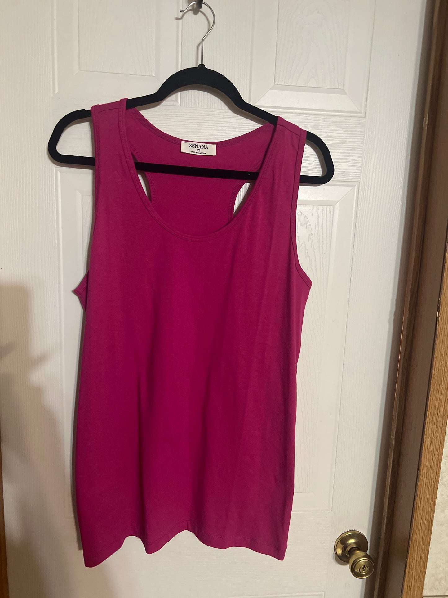 Zenana Pink Tank Top 1x New