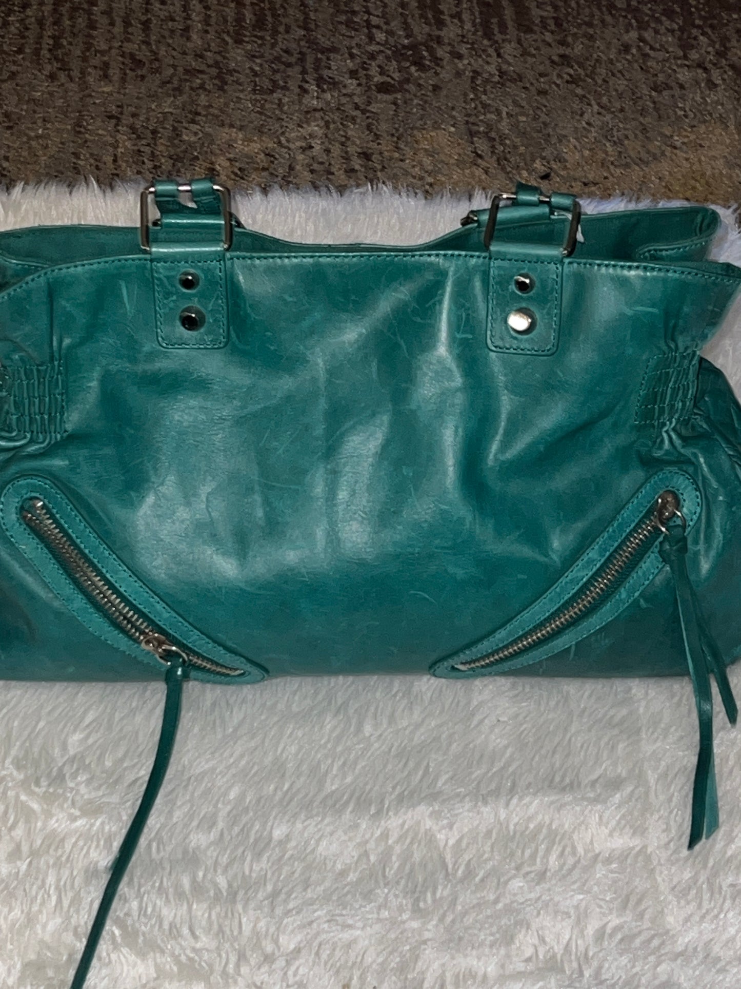 Banana Republic Green Leather Tote