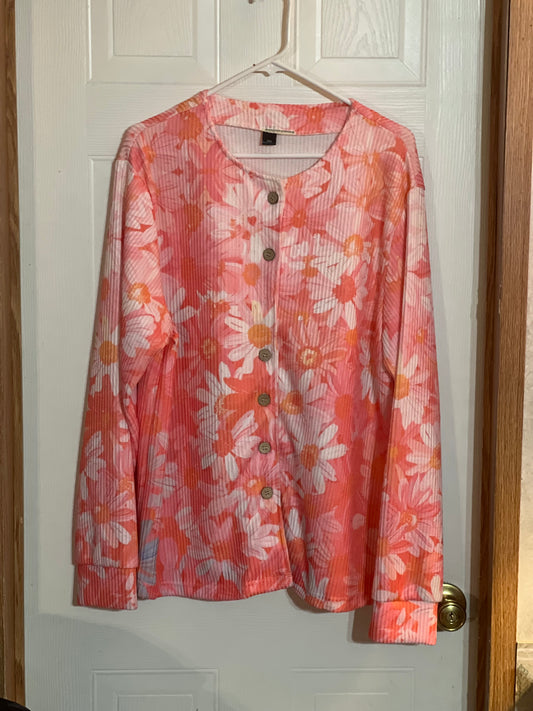 Floral Button Down Top Size XXL