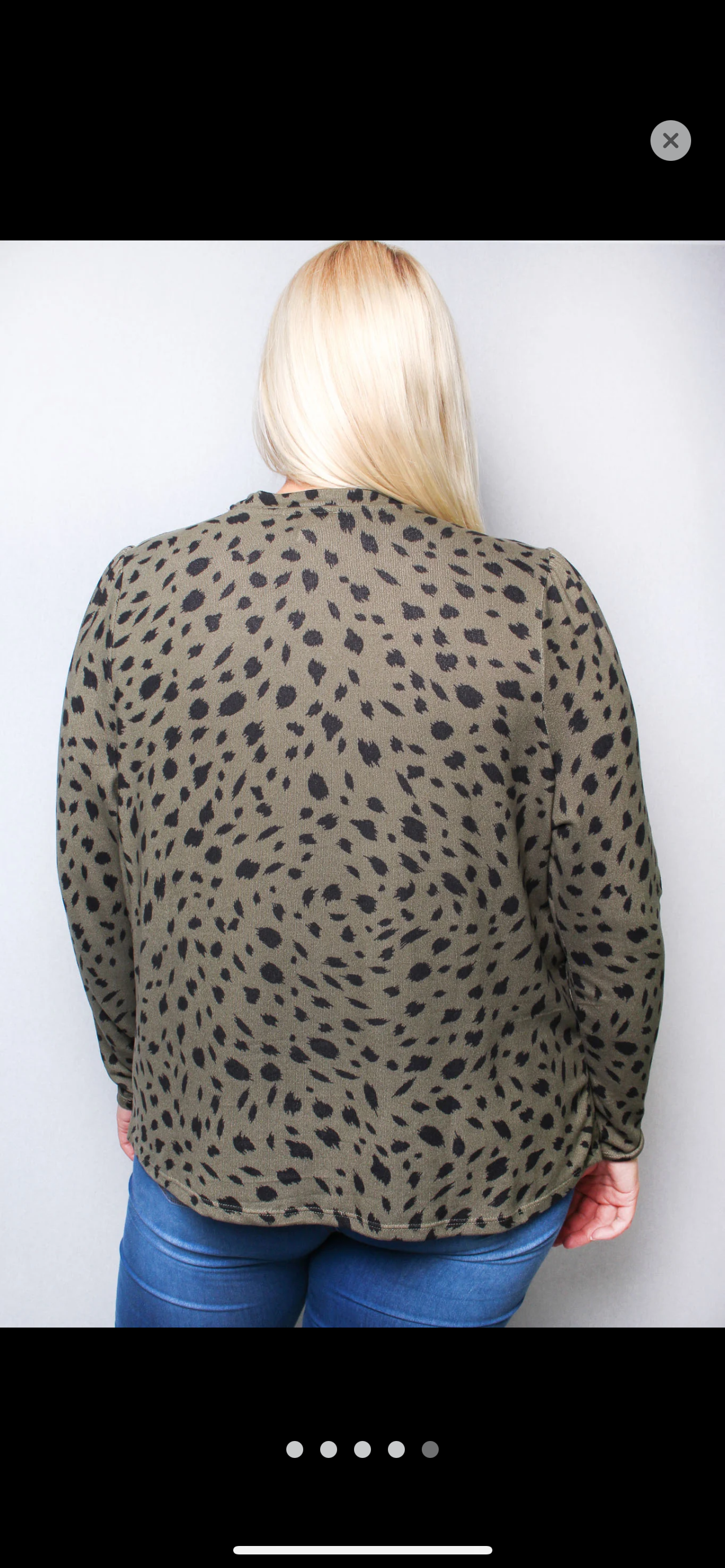Como Blu Green & Black Top Size 2x