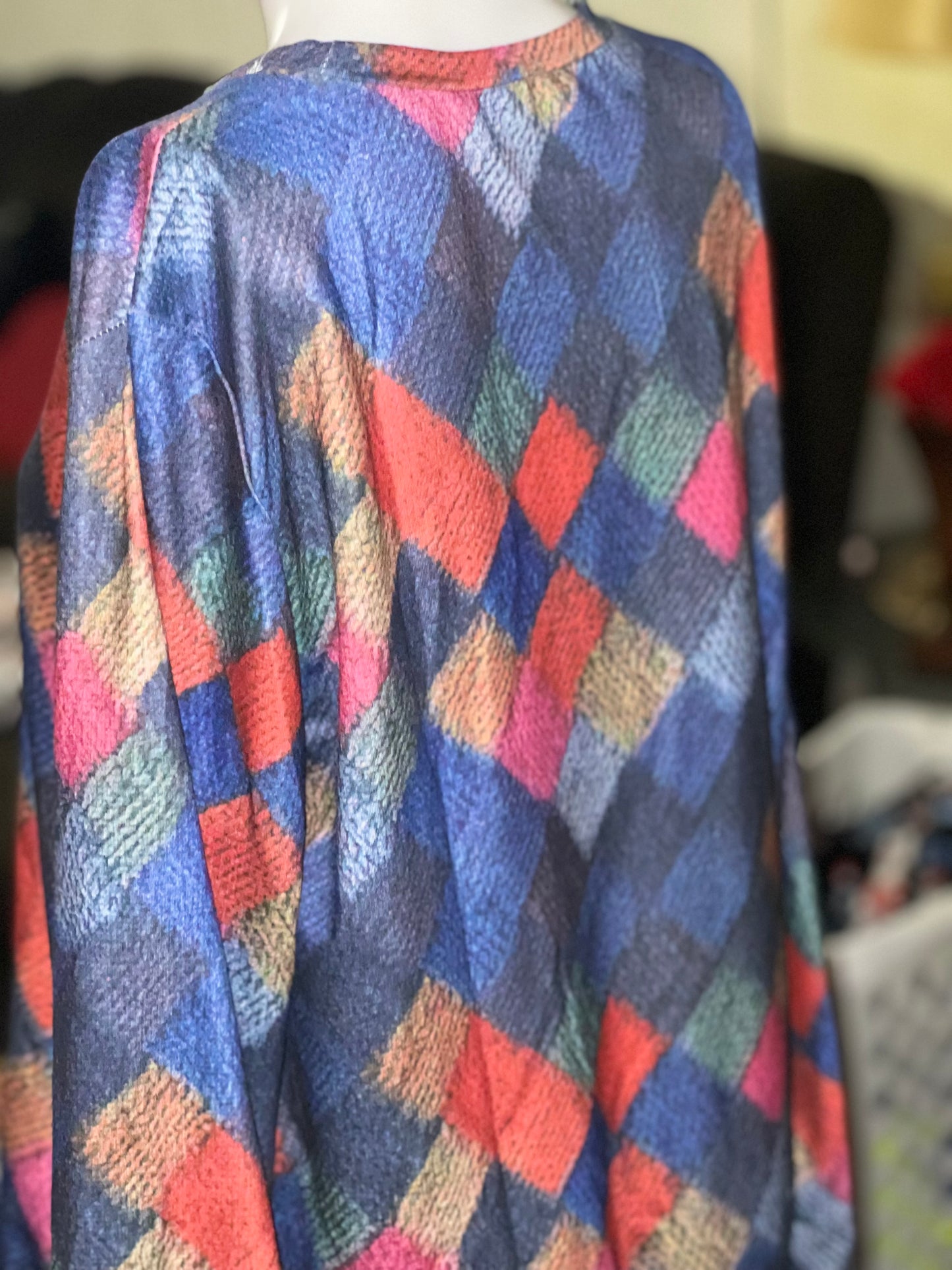 Patchwork Print Top XL