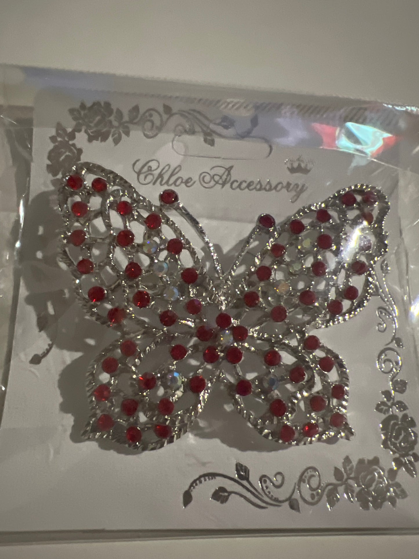 Red Butterfly Brooch
