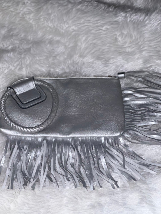 Silver Tassel Clutch