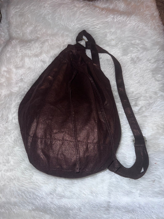 Brown Fabric Backpack Bag