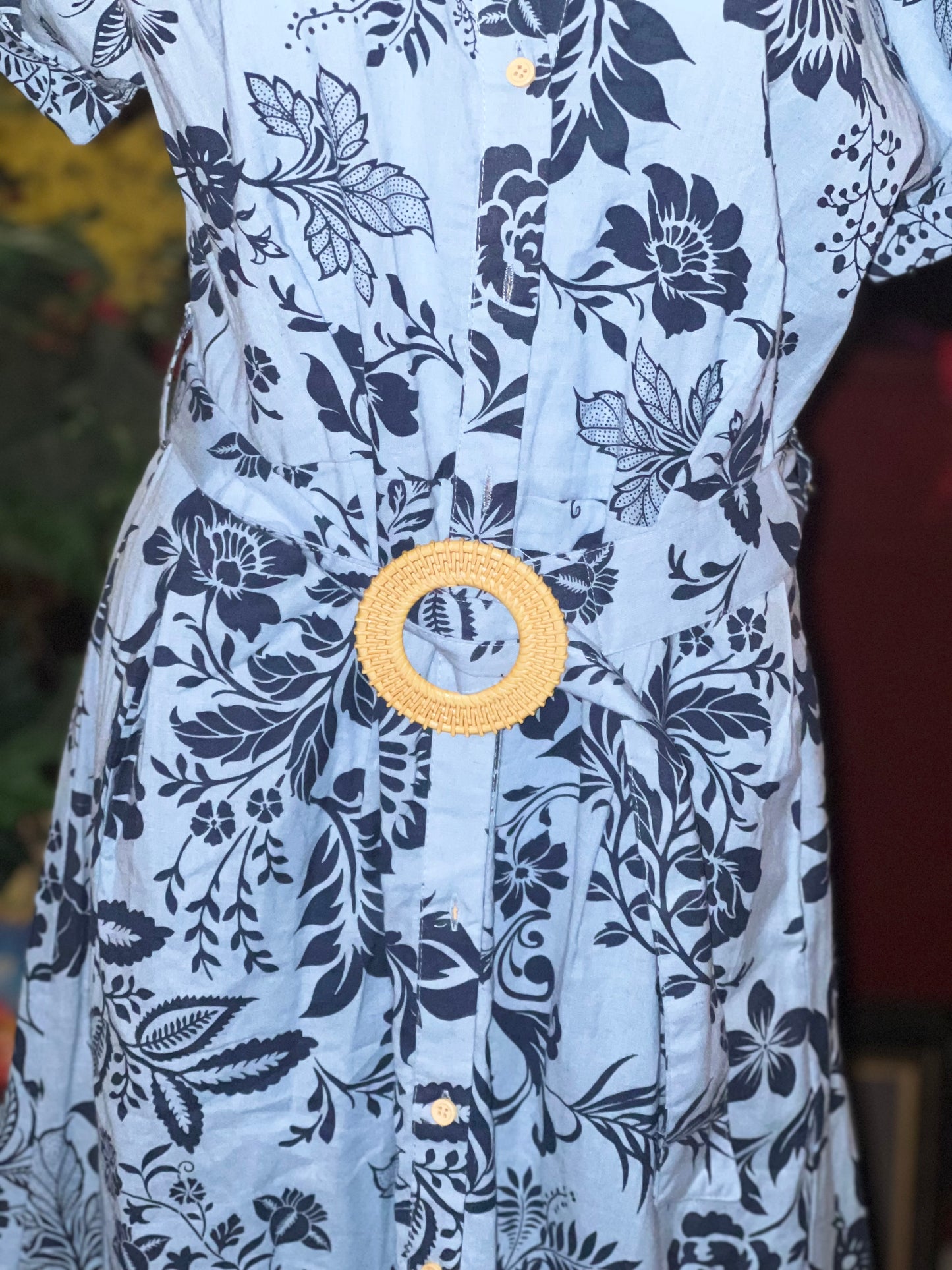 Violet Skies Blue Floral Dress Size Medium