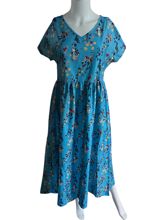 Blue Floral Dress Size Medium