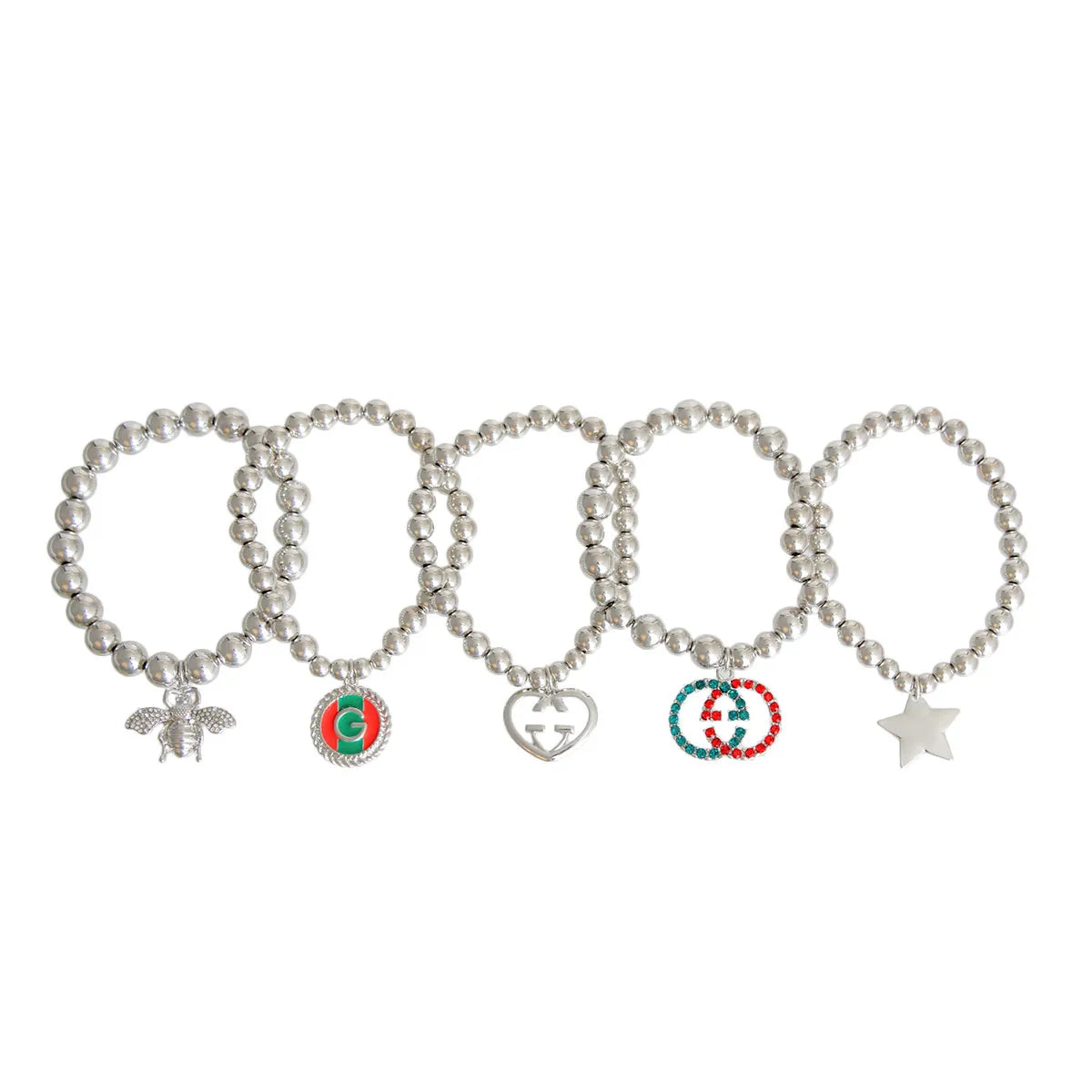 5 Stretch Charm Bracelet Set