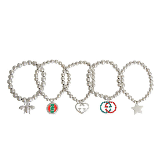 5 Stretch Charm Bracelet Set